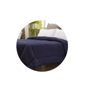 ACOLCHADO ORO LISO TWIN AZUL MARINO CASABLANCA