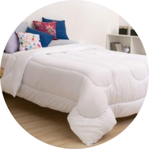 ACOLCHADO ORO LISO FULL BLANCO CASABLANCA