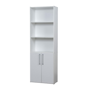 BIBLIOTECA 5 ESPACIOS 2 PUERTAS MESINA BLANCO RICCHEZZE