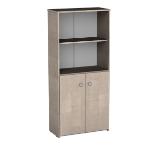 BIBLIOTECA CON PUERTAS BAJAS 1,35 M ABEDUL 1452 ORLANDI