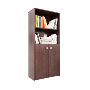 BIBLIOTECA CON PUERTAS BAJAS 1,35 M WENGUE 1453 ORLANDI