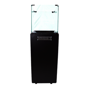 CALEFACTOR DE EXTERIOR NEGRO VIDRIO FOGONES DEL LITORAL