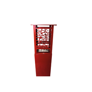 CALEFACTOR DE EXTERIOR ROJO TORRE FOGONES DEL LITORAL