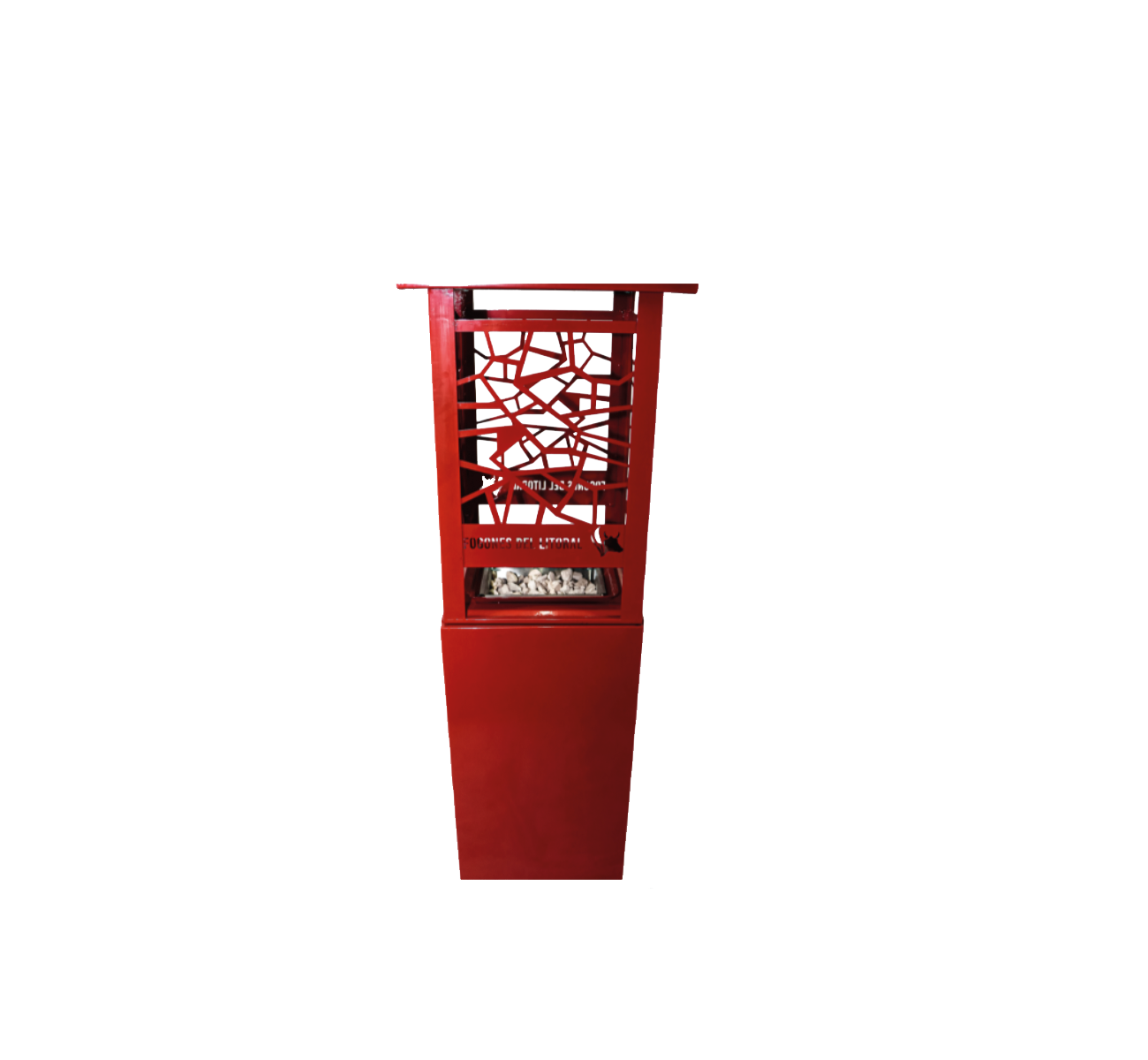 CALEFACTOR DE EXTERIOR ROJO TORRE FOGONES DEL LITORAL