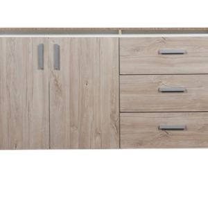 BAJOMESADA 1.40MTS 3 CAJONES CON MESADA ACERO REVERSIBLE SALERNO RICCH