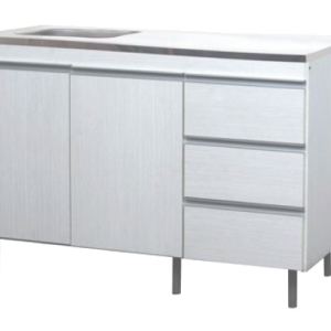 BAJOMESADA 1.20 LINEA ARCO ROBLE BLANCO C/ MESADA ACERO REVERSIBLE 31604472 RICCHEZZE