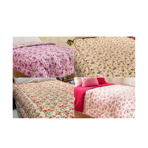 ACOLCHADO PLATA TWIN FLORES CASABLANCA