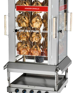 ASADOR CRIOLLO 4 PUERTAS MEDIANO CON AHUMADOR 24 POLLOS