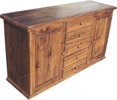 BAHIUT DE PINO 2 PUERTAS 5 CAJONES