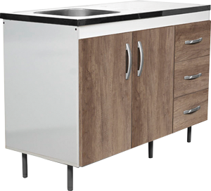 BAJOMESADA 1.20 LINEA ARCO NEBRASKA CON BACHA