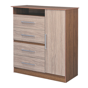 COMODA PARA TELEVISOR VENEZIA PINOT Y NOGAL