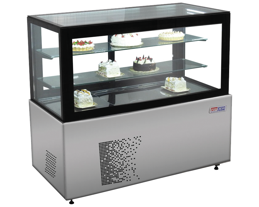 EXHIBIDORA CUBO CONFITERA BASE NEGRA 1470 FRIDER