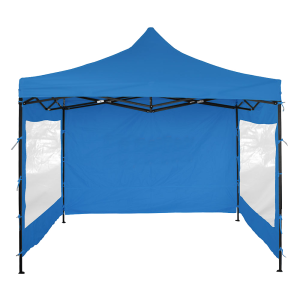 GAZEBO CON PAREDES 3X3 MTS AZUL PLEGABLE 16894 LAURY