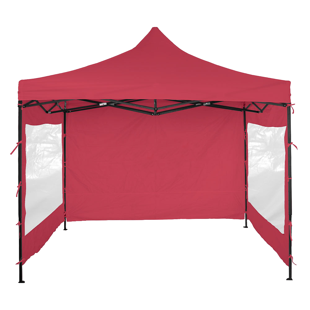 GAZEBO CON PAREDES 3X3 MTS ROJO PLEGABLE 16895 LAURY