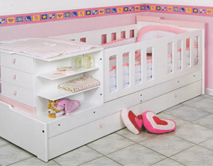 CUNA FUNCIONAL LINEA LAURINA COLOR ROSA