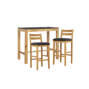 BARRA DESAYUNADOR + 2 BANQUETAS MIEL/NEGRO OT000059 DE FRANCE