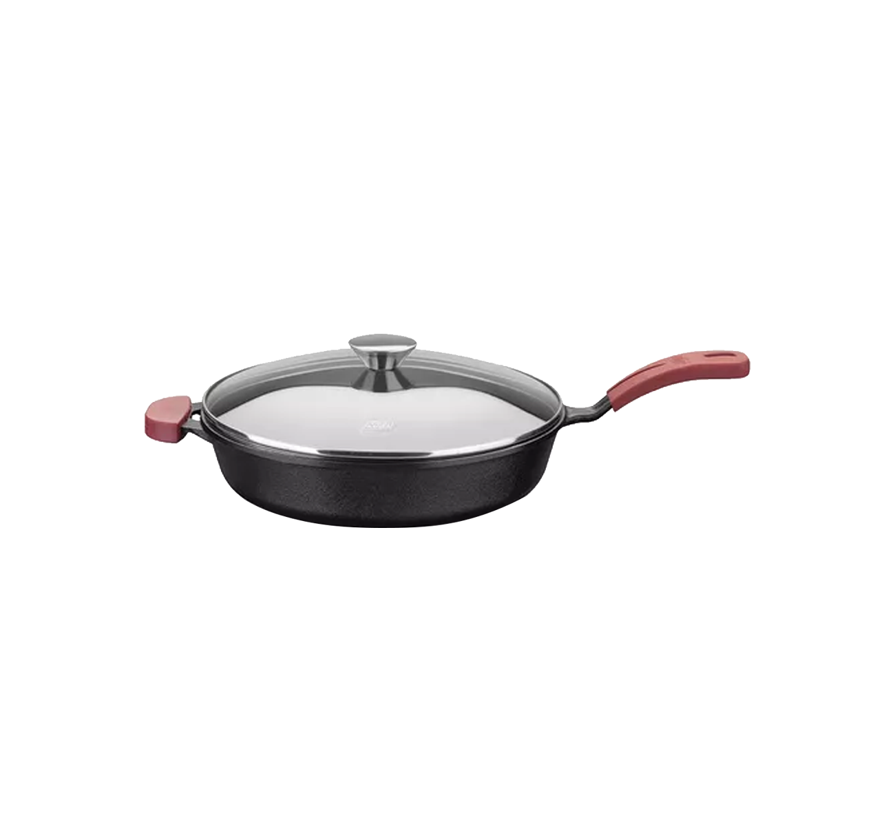 SARTEN ALTO 28CM HIERRO CON TAPA VIDRIO 19315 MTA