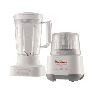 PICADOR ELECTRICO 750W 123 BLANCO + VASO LICUADOR AD6021AR MOULINEX