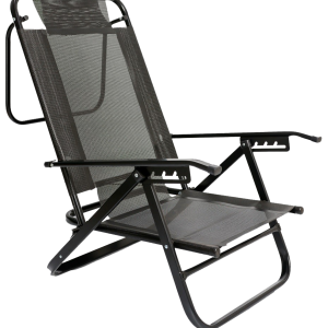 REPOSERA PLEGABLE 5 POSICIONES ALUMINIO BLACK 80045 DESCANSAR