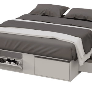 CAMA EXTENSIBLE 140/160 CON 4 CAJONES Y 2 BOTINEROS BLANCA CAM160-B IMPORBRAS S. A.