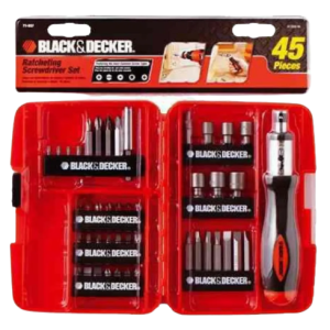SET HERRAMIENTAS PARA DESTORNILLADOR 45 PIEZAS BD71937 BLACK&DEKER