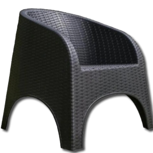 SILLON PLASTICO RATAN ALEJO NEGRO