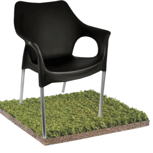 SILLON PLASTICO RUBI NEGRO