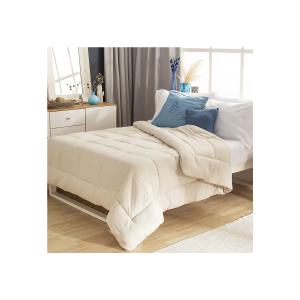 ACOLCHADO ORO LISO FULL LINO CLARO CASABLANCA