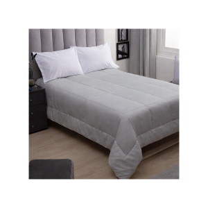 ACOLCHADO ORO LISO FULL GRIS PLATA CASABLANCA