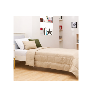 ACOLCHADO ORO LISO TWIN BEIGE CASABLANCA